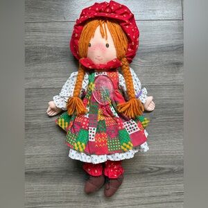 Vintage 1988 Holly Hobbie Collectors Edition Holiday Doll Redhead 20” LIKE NEW